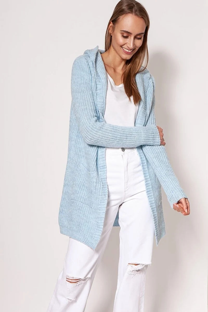 Navy blue sweater coat