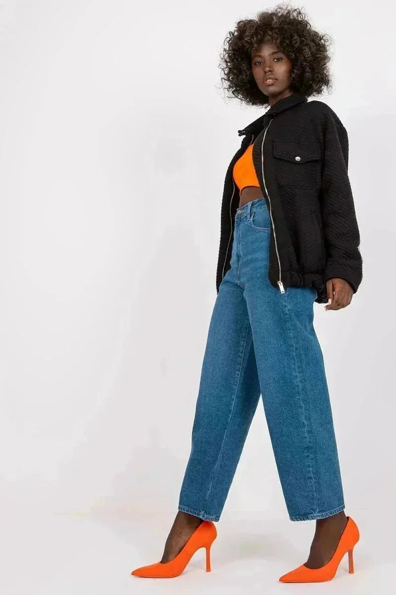 Brown quilted transitional jacket