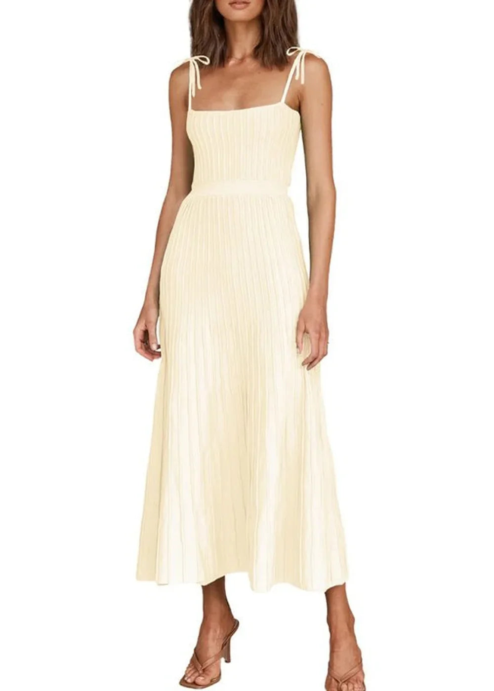 Rose sling high waist knit dress