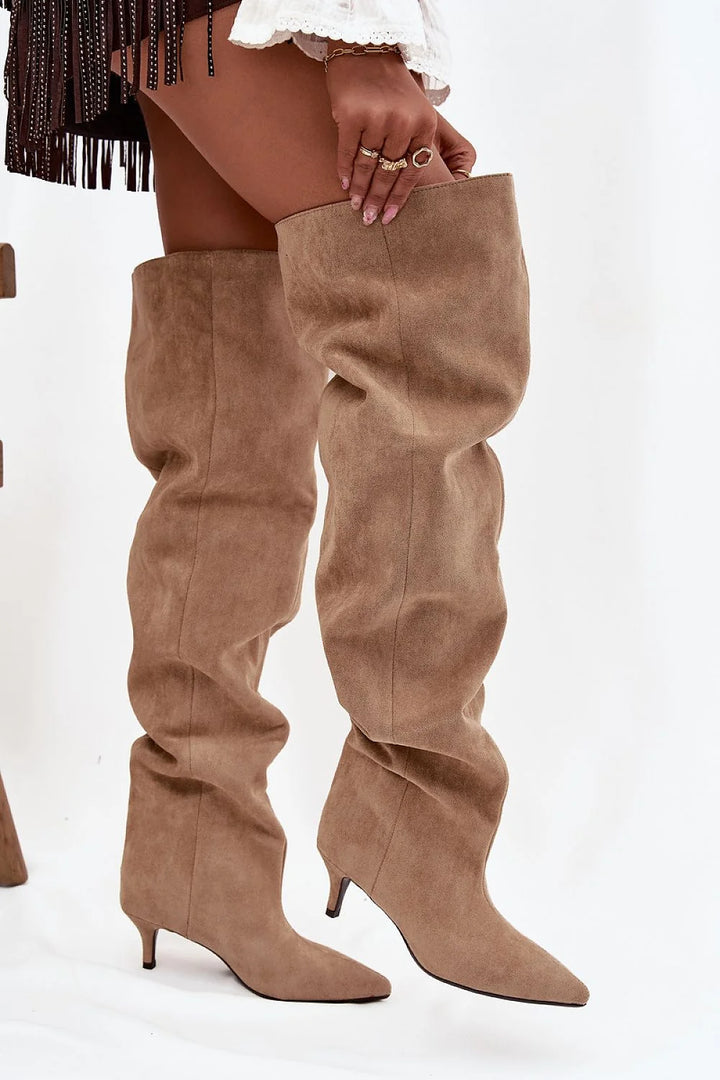 Women's Eco Suede Heel Boots