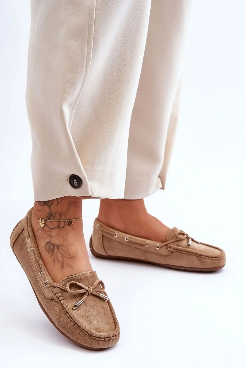 Women's Classic Suede Moccasins Decorative Bow