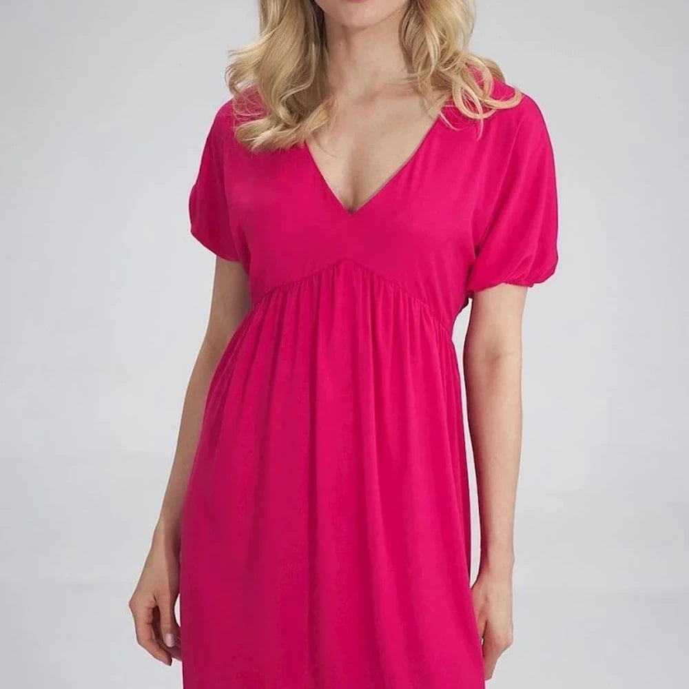 Sweetheart Neckline Buffet Sleeve Dress