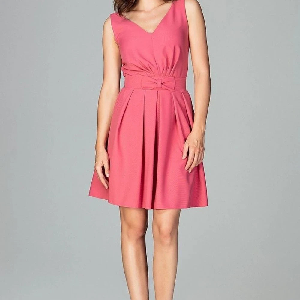 Sleeveless Cocktail Dress with Bow