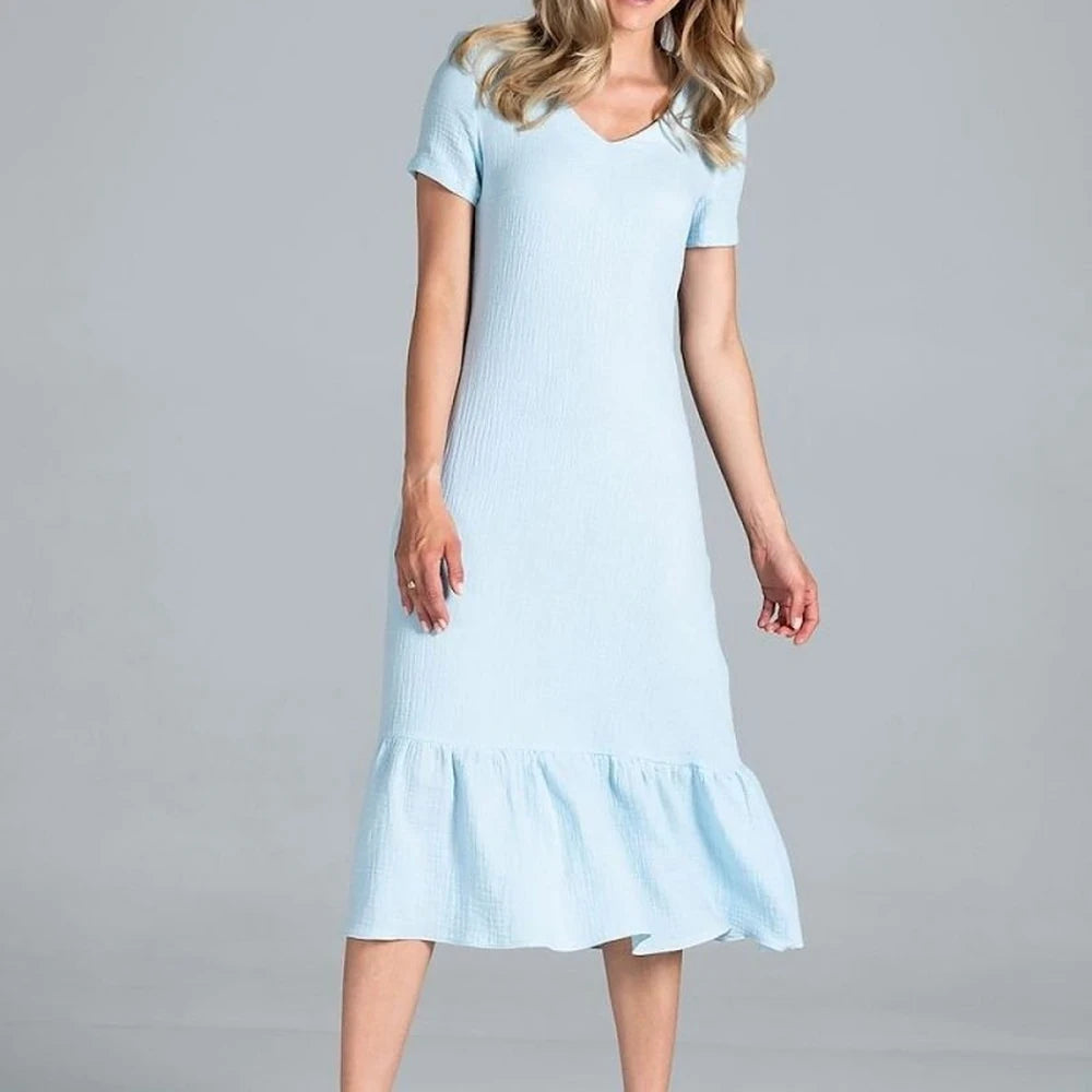 Midi Dress with Sweetheart Neckline