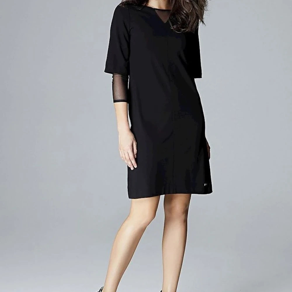 Cocktail Dress with Mesh Insert