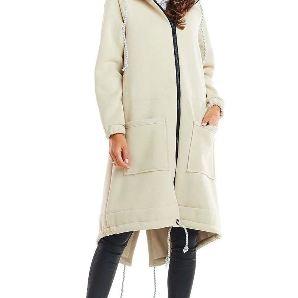 Warm Parka with Drawstring Waist