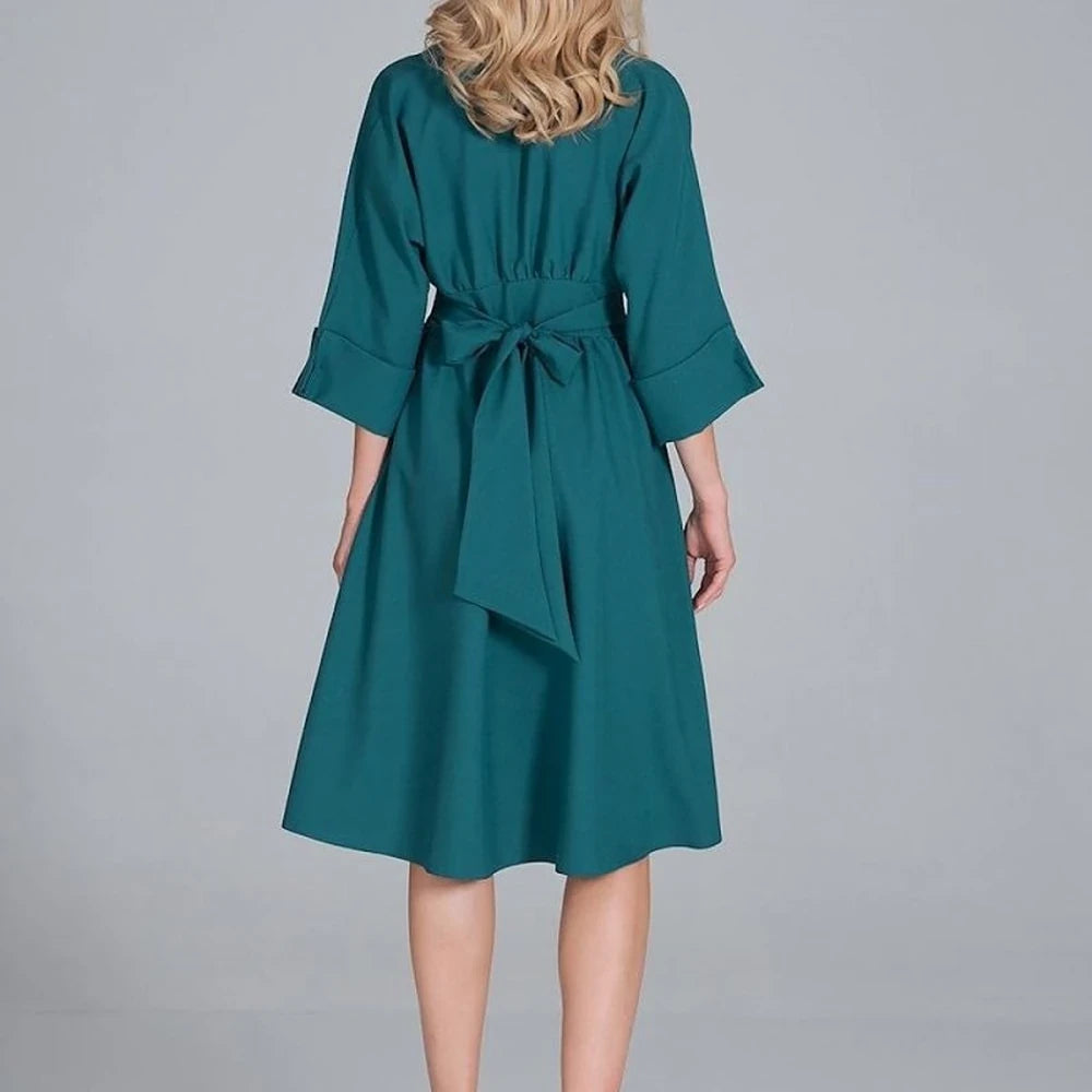 Midi Dress with Kimono Top