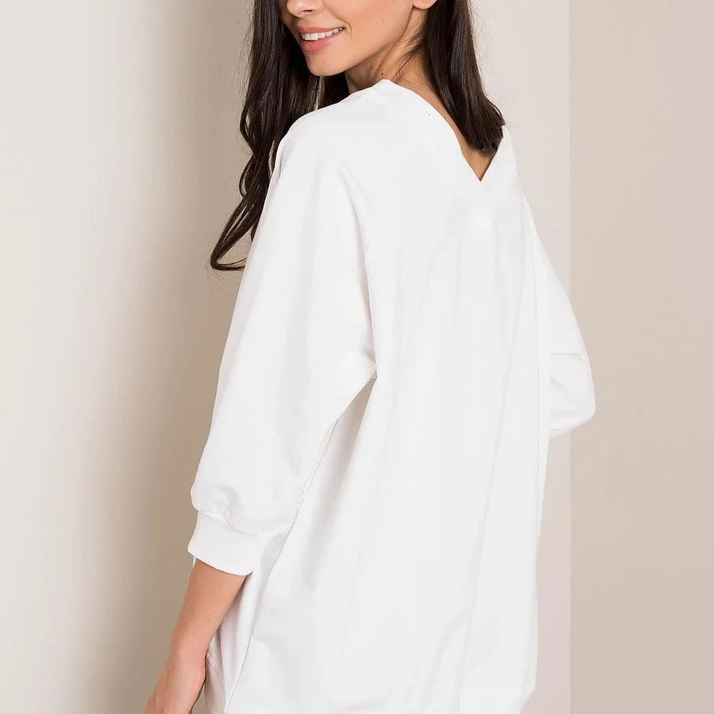 Loose Fit Sweatshirt - Cotton Spandex Blend