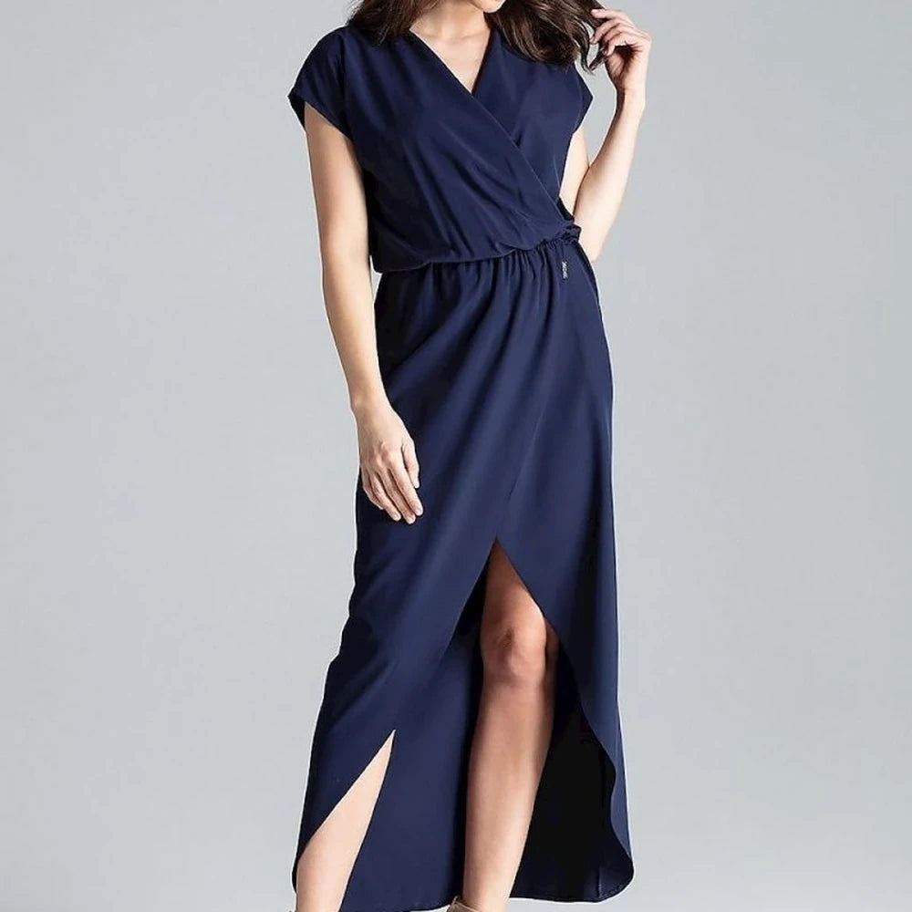Green Kimono Sleeve Maxi Dress with Slit