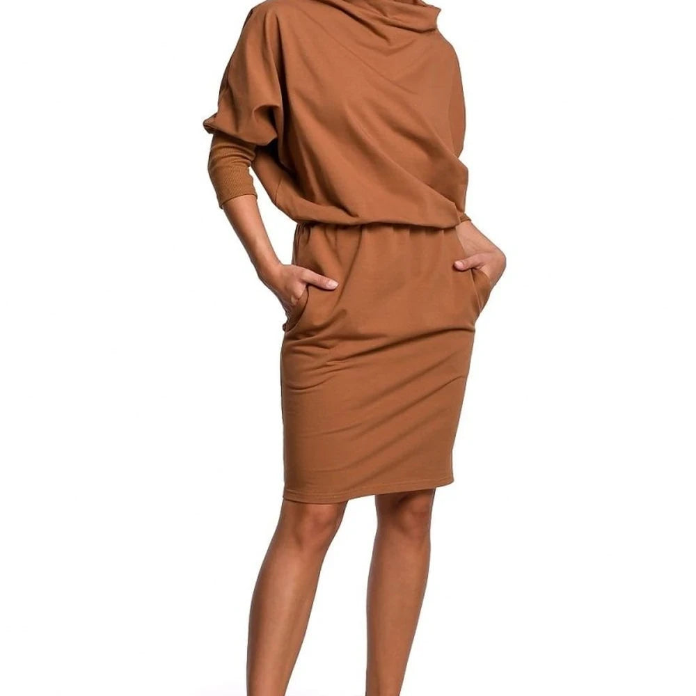 Cotton Knit Pencil Skirt Dress