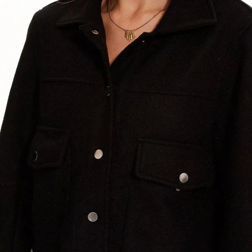 Snap Down Long Sleeve Jacket