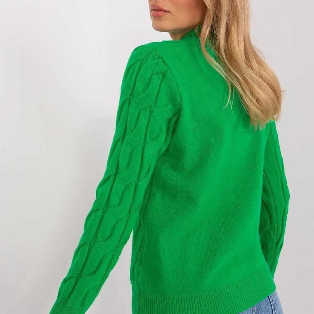 Textured Half Turtleneck Sweater