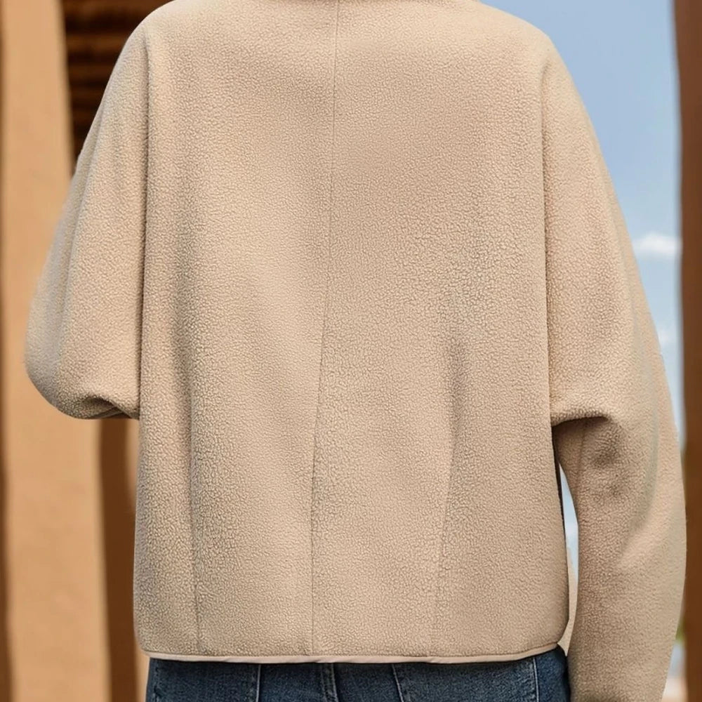 Collared Neck Coat with Toggle Detail