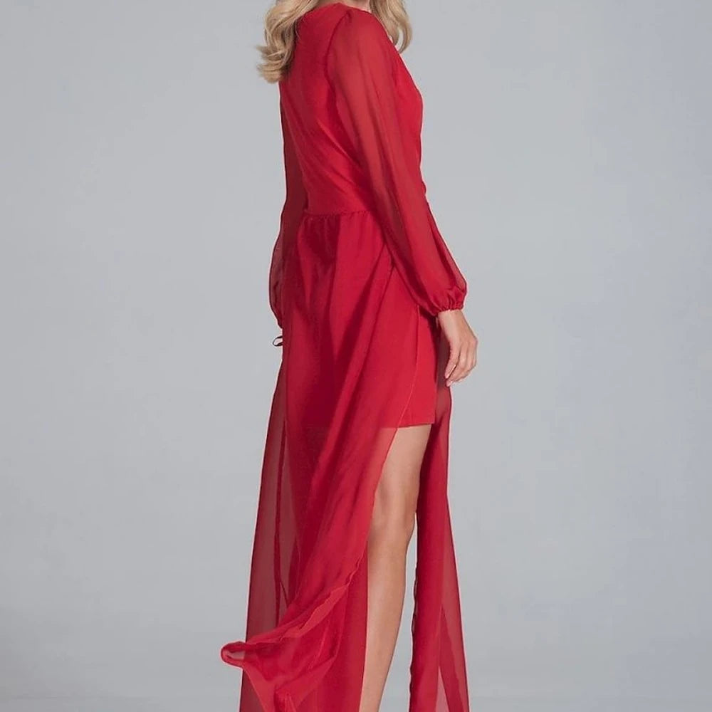 Maxi Chiffon Sleeve Evening Dress