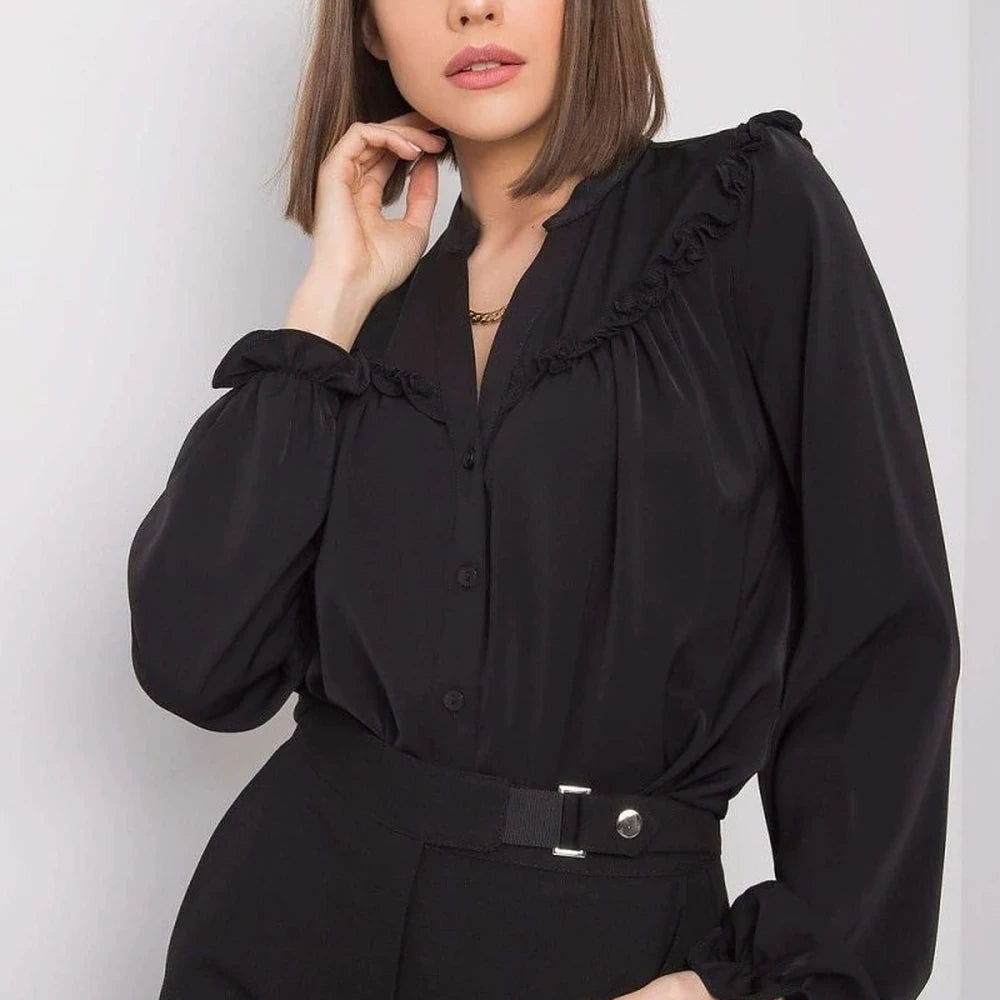Black Long Sleeve Button Down Shirt