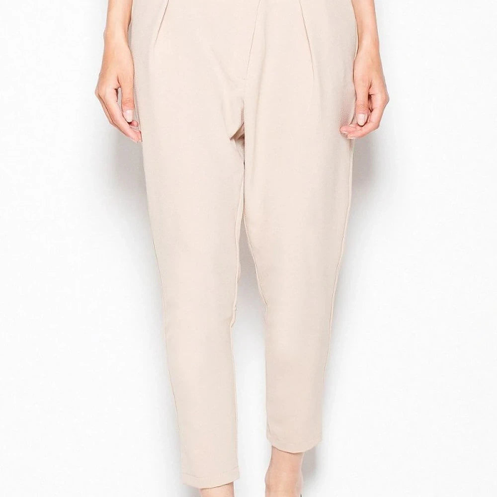 Tapered Leg Trousers with Waist Pockets