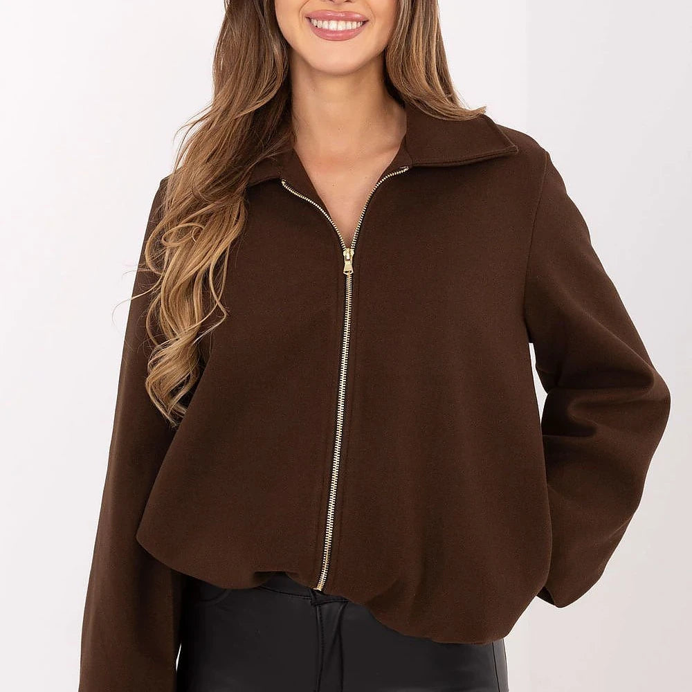 Parisian Style Polyester Jacket with Zipper
