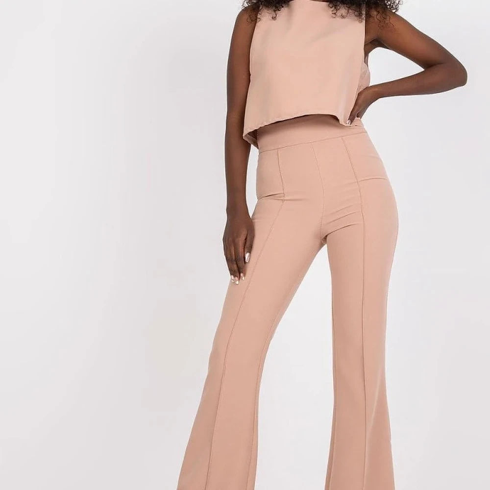 Polyester Set Blouse High Waist Pants
