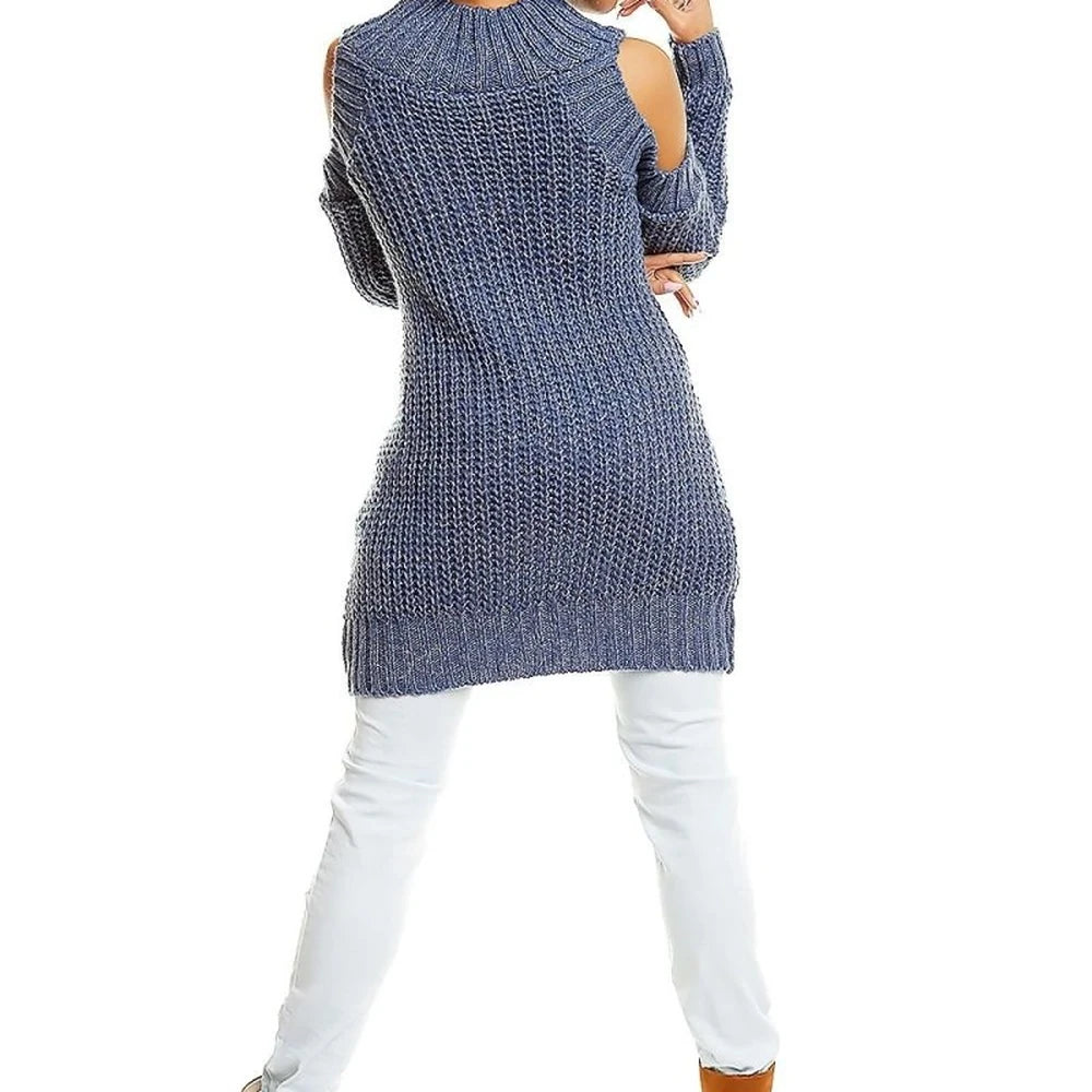 Hard-Knitted Maternity Jumper with Half-Zip