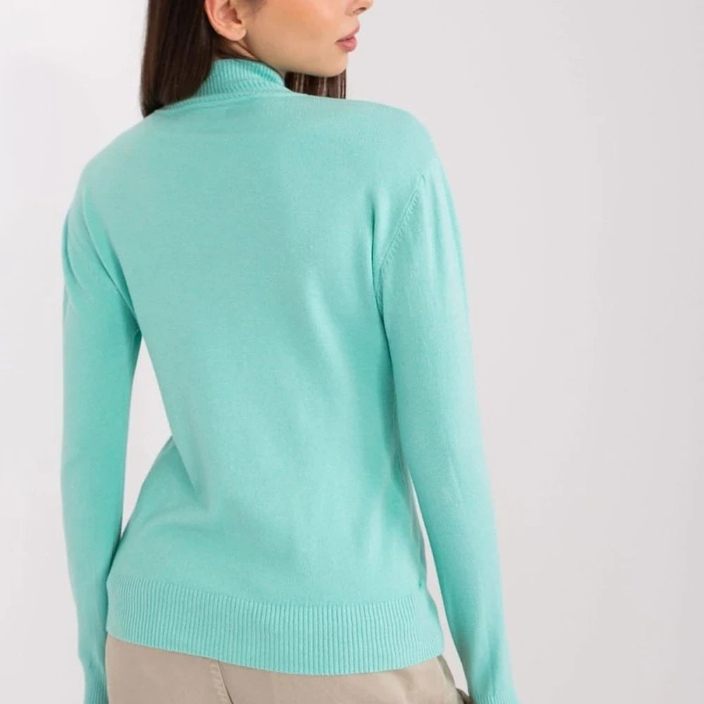 Striped Turtleneck Long Sleeve Sweater