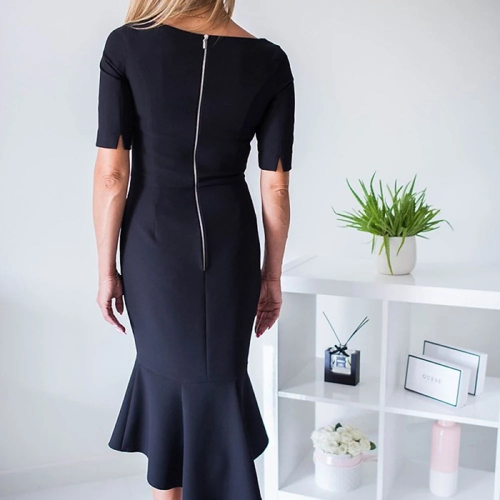 Fitted Cocktail Dress with Zipper