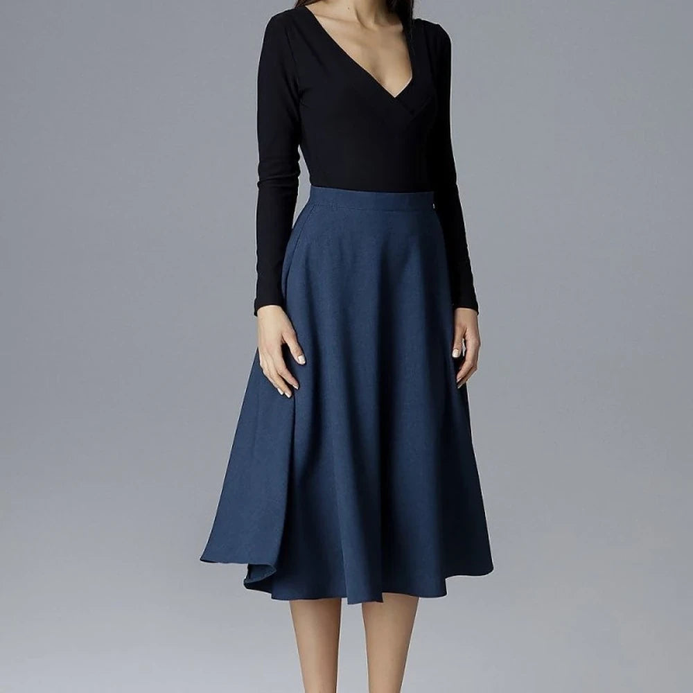 Belted Flared Skirt