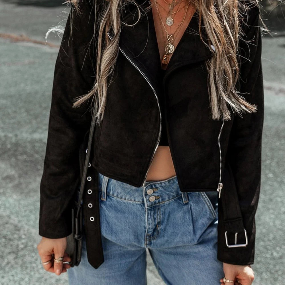 Zip Up Collared Neck Jacket