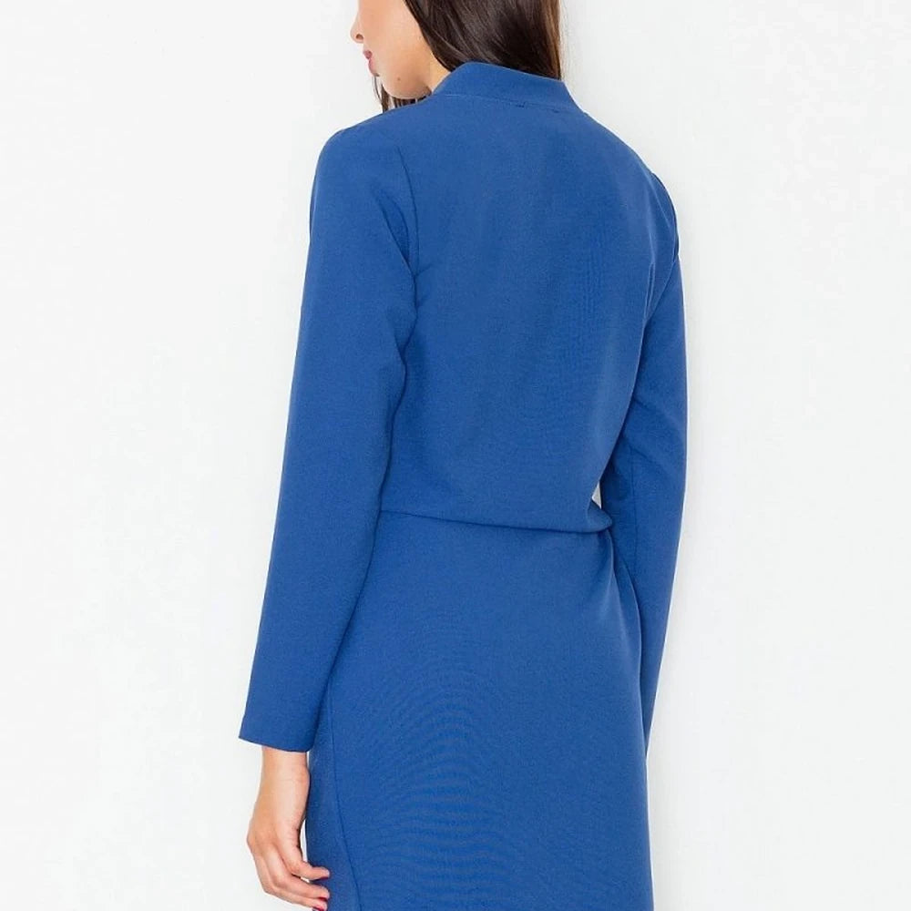 Green Long Sleeve Dress with Waist Tie