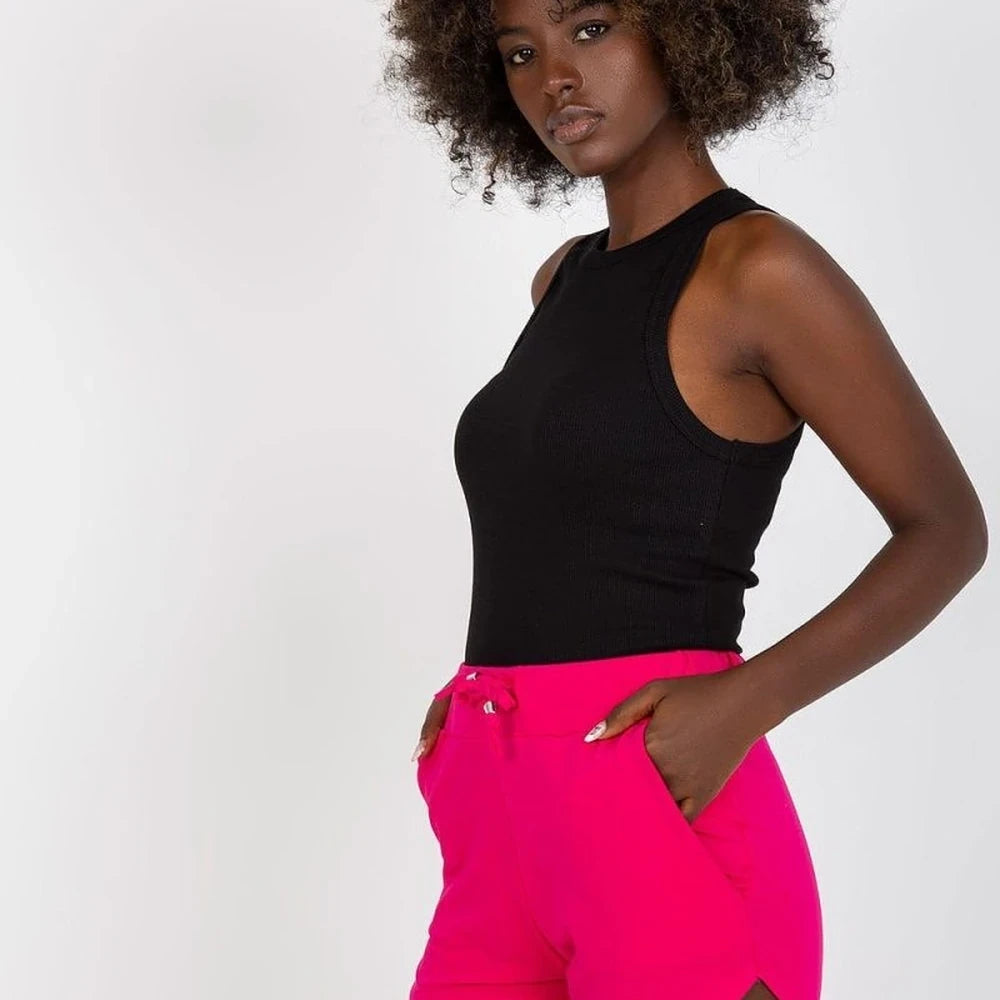 Cotton Sweatshorts High Waist Drawstring Pockets
