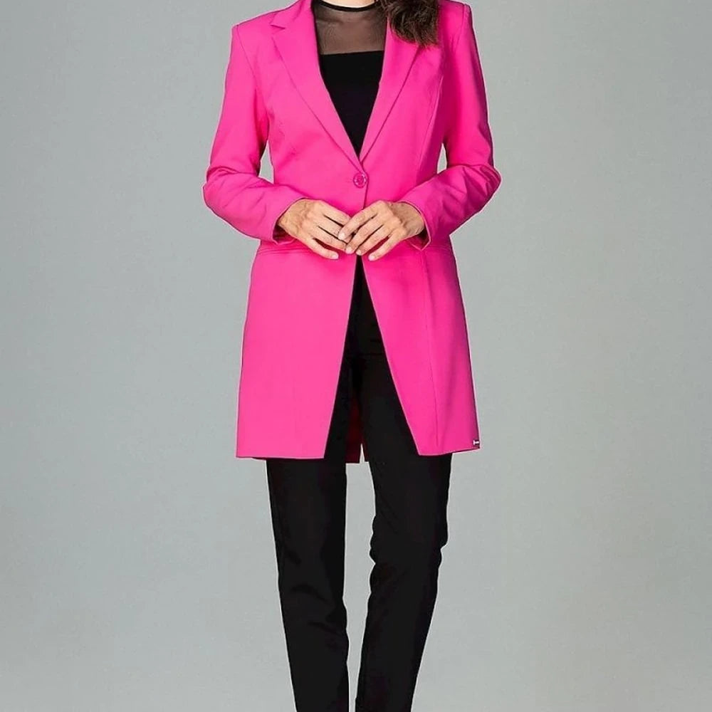 Jacket with Button Fastening and Side Pockets