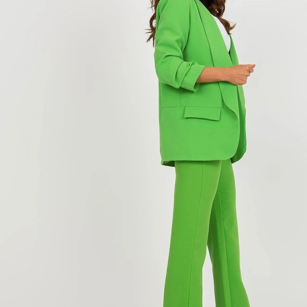 Women's Lined 3/4 Sleeve Unbuttoned Jacket