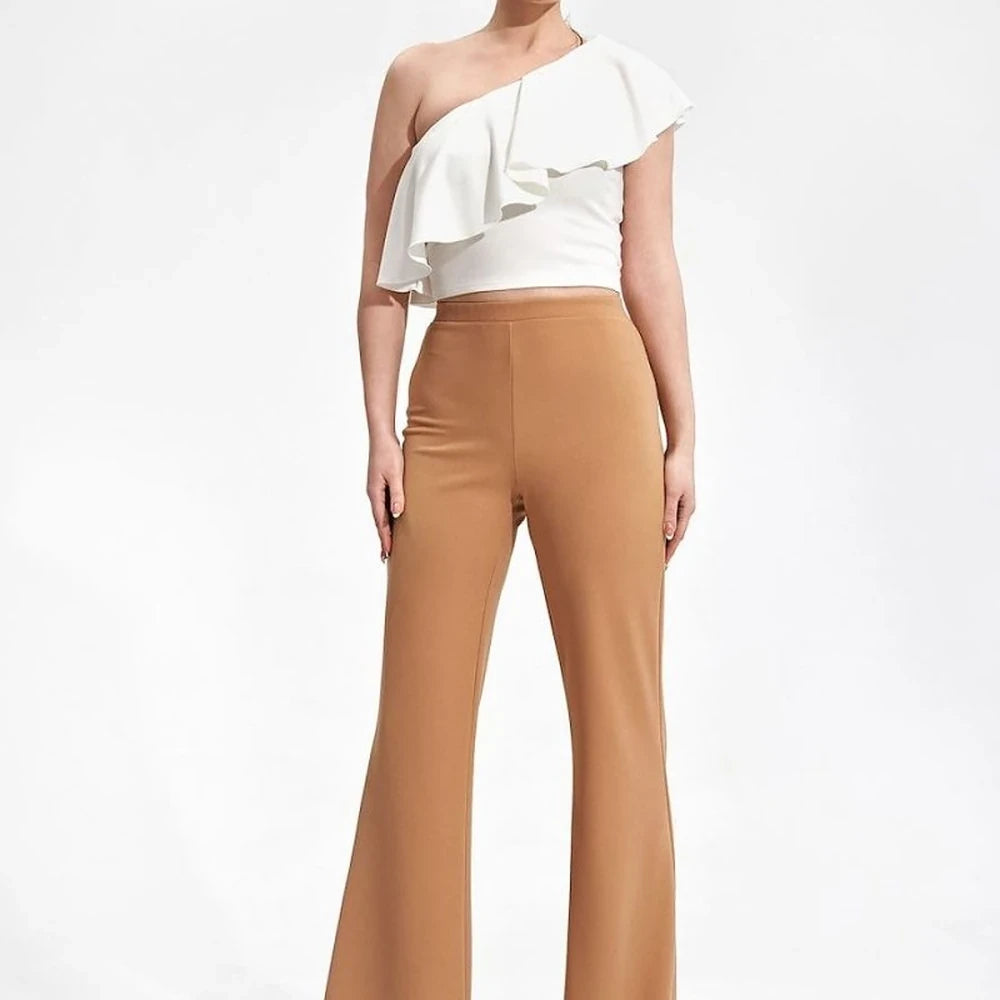Bell-Bottomed Stretchy Trousers