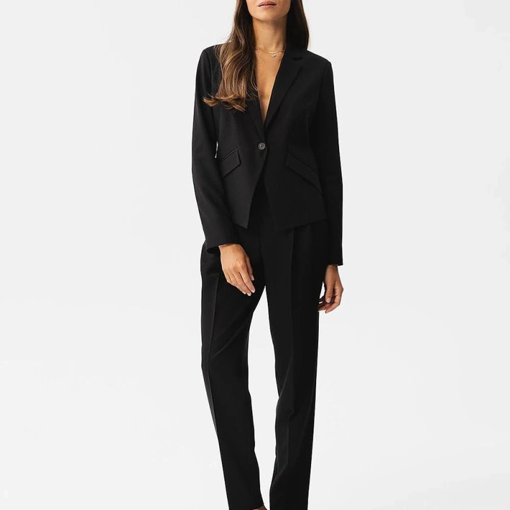 Short Asymmetrical Blazer with Single Button