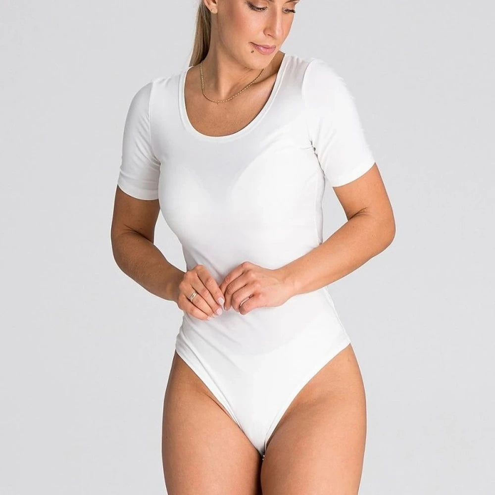 Shapewear Bodysuit with Short Sleeves