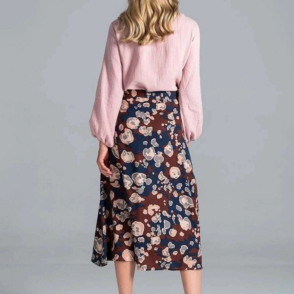 Cotton Blouse with Half-Round Neckline