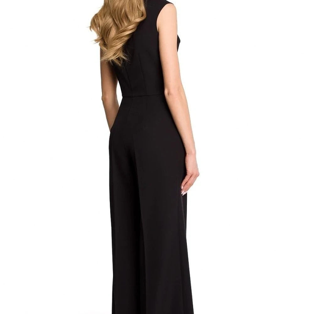 Elegant Wide Leg Jumpsuit with Draped Top