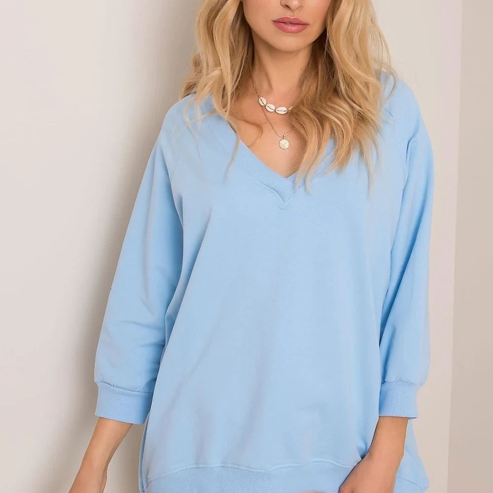 Loose Fit Sweatshirt - Cotton Spandex Blend