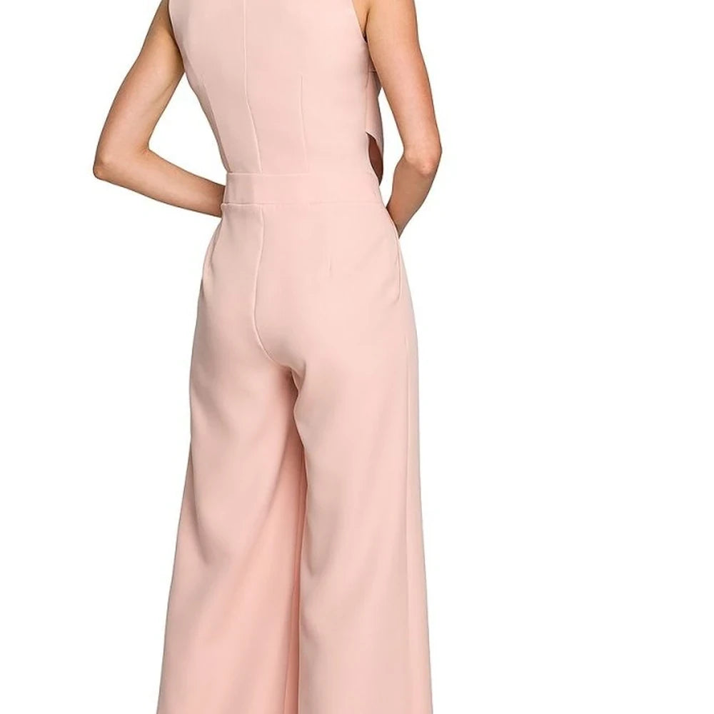 Elegant Wide-Leg Jumpsuit with Collar Detail