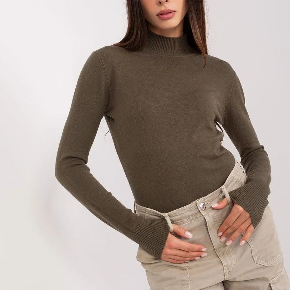 Striped Turtleneck Long Sleeve Sweater