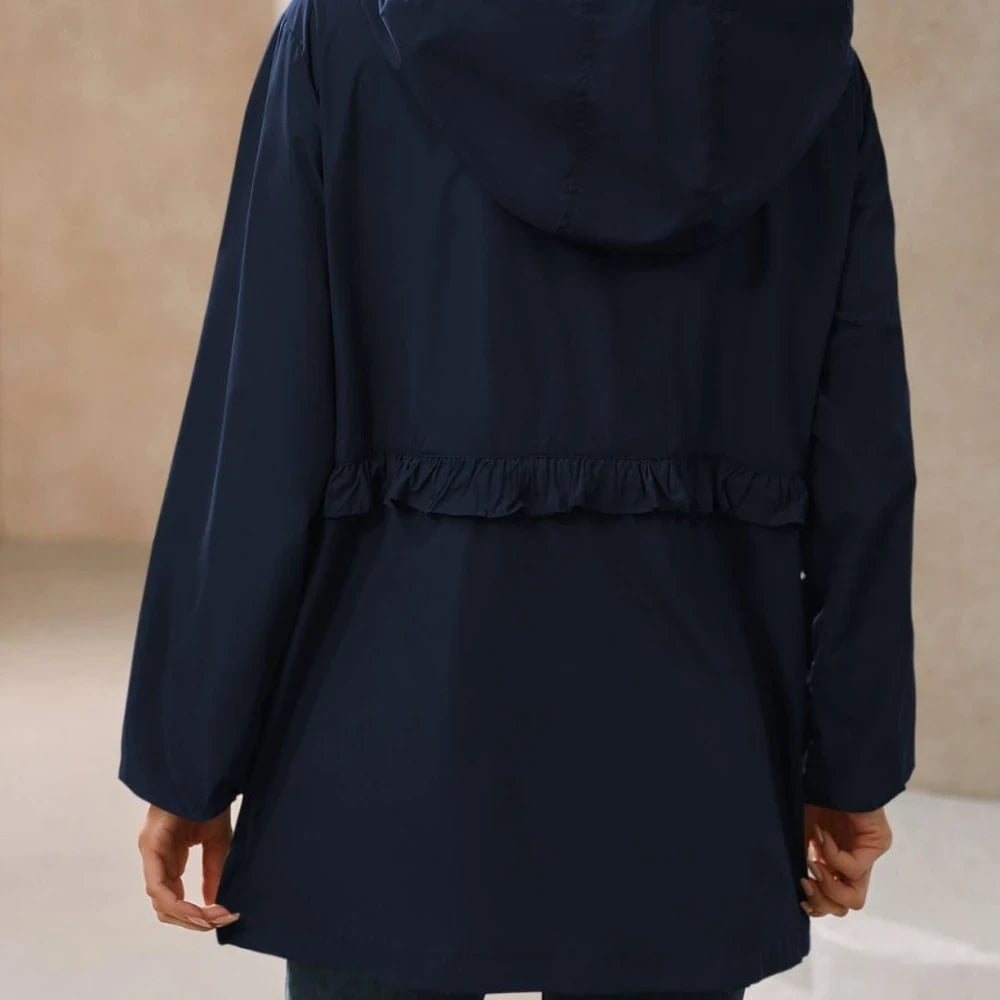 Waterproof Hooded Long Sleeve Windbreaker Jacket