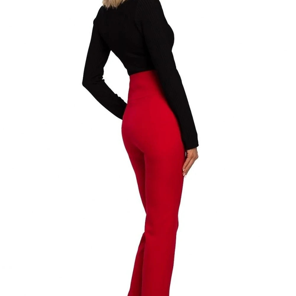 Slim Fit High Waist Trousers