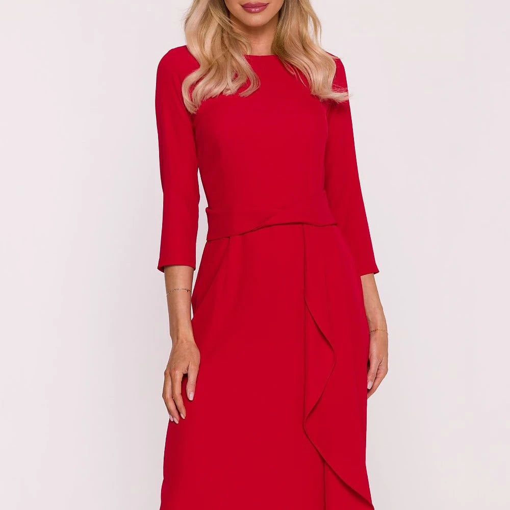 Elegant Cocktail Dress with Frill