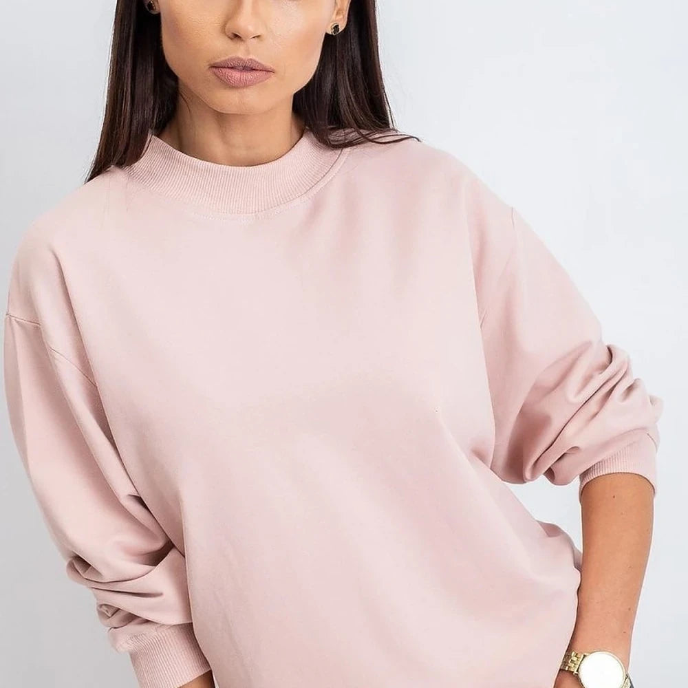 Women's Long Sleeve Stand Collar Sweatshirt
