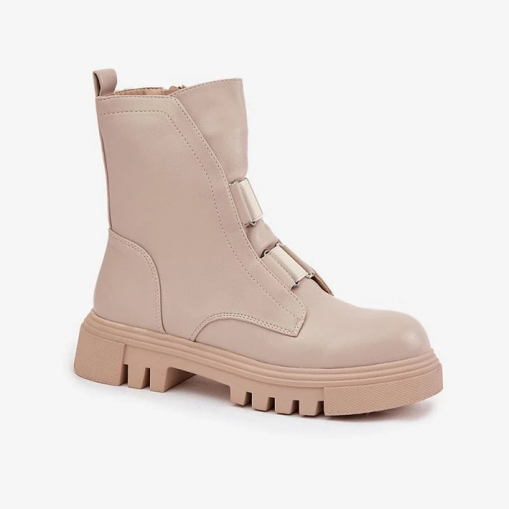 Beige Suede Ankle Boots