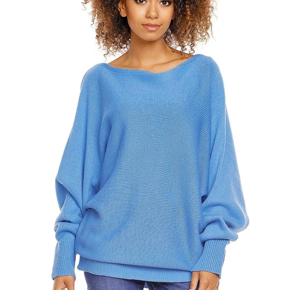 Oversize Pregnancy Sweater with Boat Neck