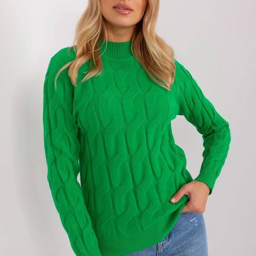Textured Half Turtleneck Sweater