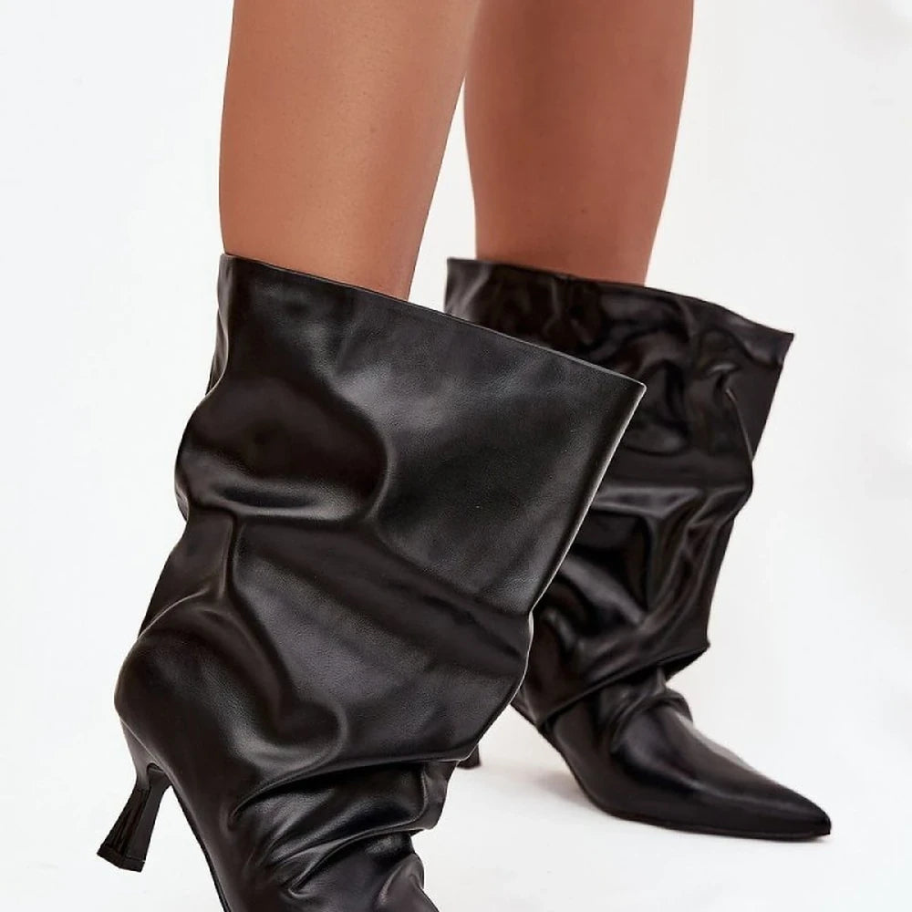 Women's Black Eco-Leather Ankle Boots