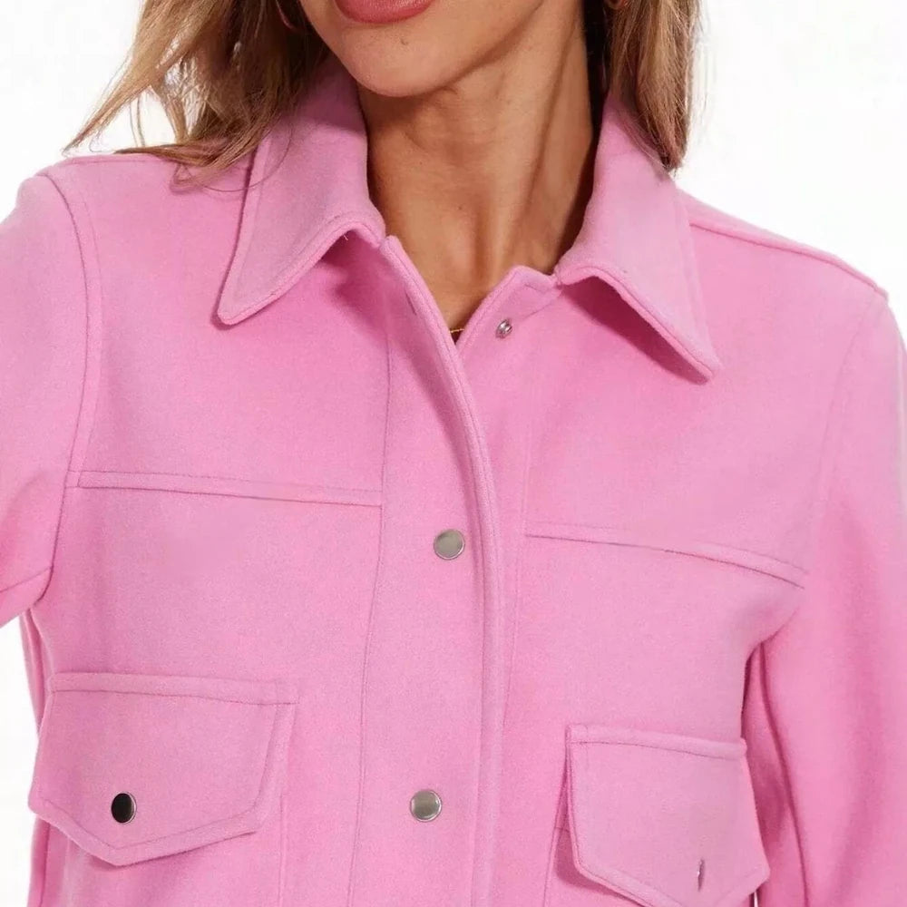Snap Down Long Sleeve Jacket