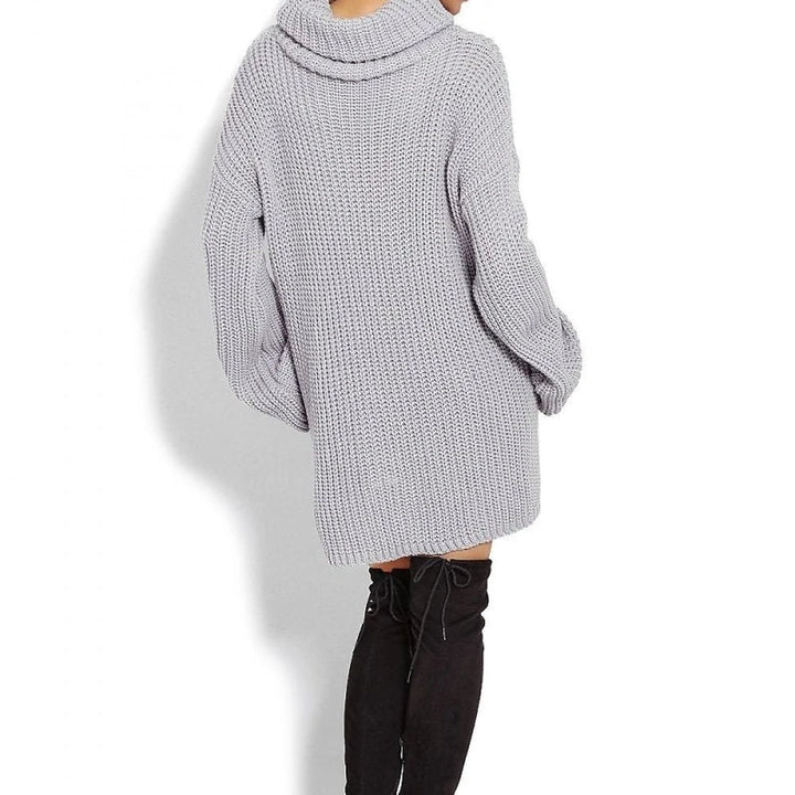 Oversize Jumper with Turtleneck and Flared Sleeves