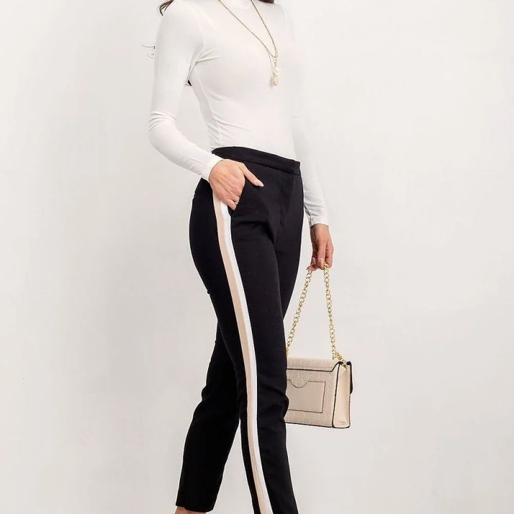 Beige Spandex Viscose Turtleneck Top